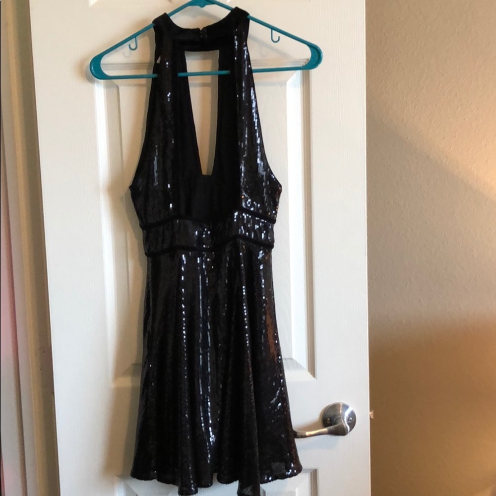 Free People Black Sequin Dress - Gem